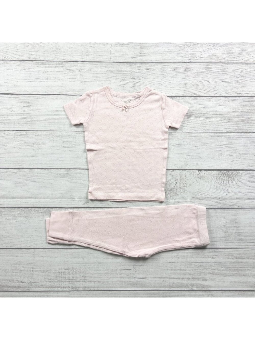 Rene Rofe Pink Pointelle Toddler Girls Pajama Set 2 Piece 3T